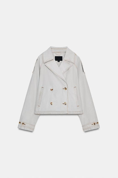 Veste chevrons effet délavé