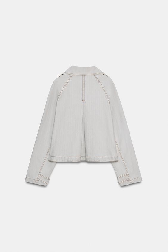 Veste chevrons effet délavé