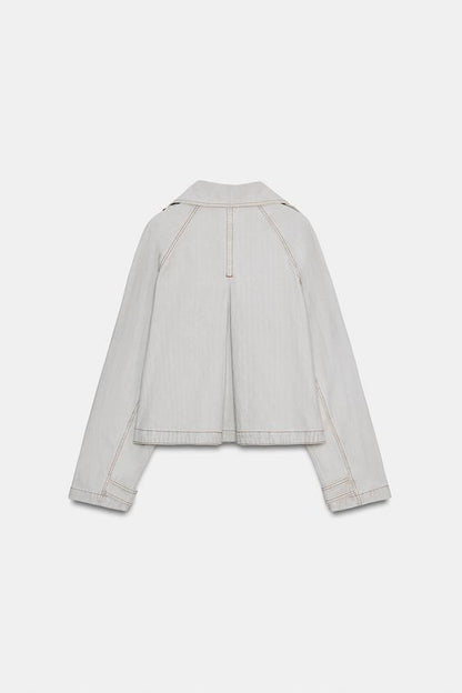 Veste chevrons effet délavé