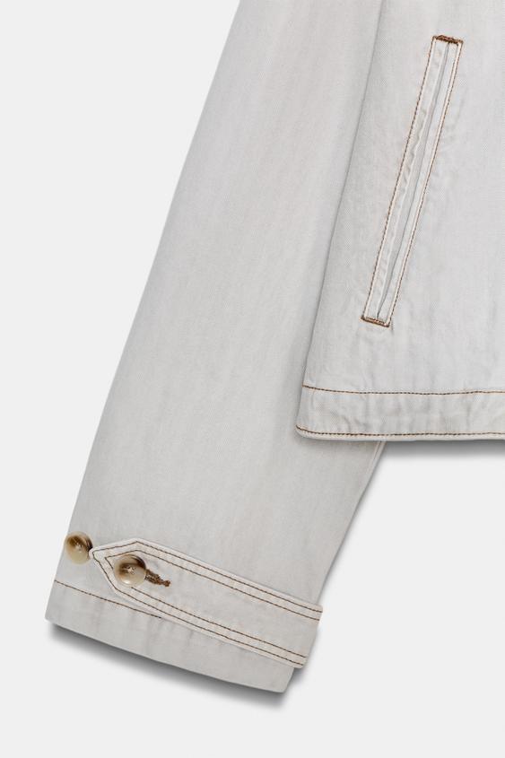 Veste chevrons effet délavé