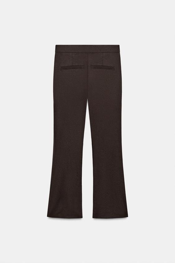 Pantalon mini coupe évasée en lin