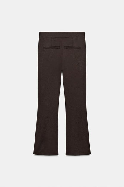 Pantalon mini coupe évasée en lin