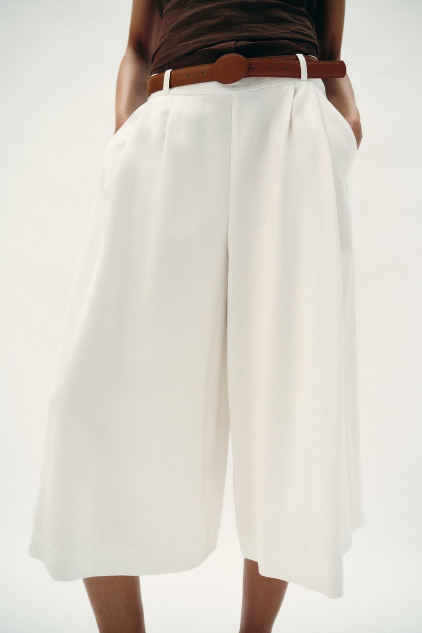 Bermuda long avec ceinture