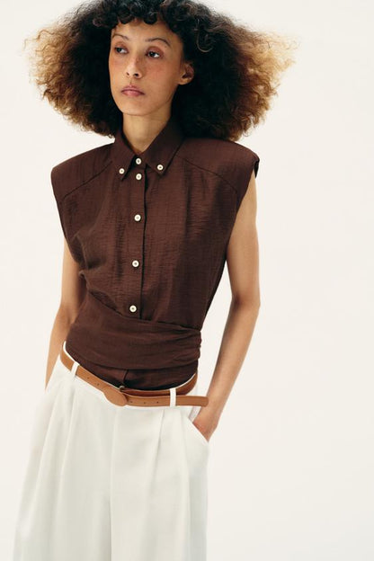 Bermuda long avec ceinture