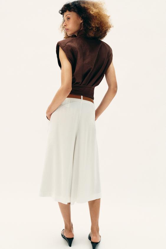 Bermuda long avec ceinture