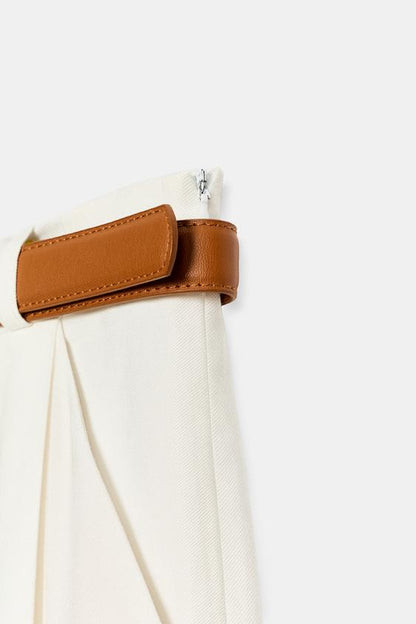 Bermuda long avec ceinture