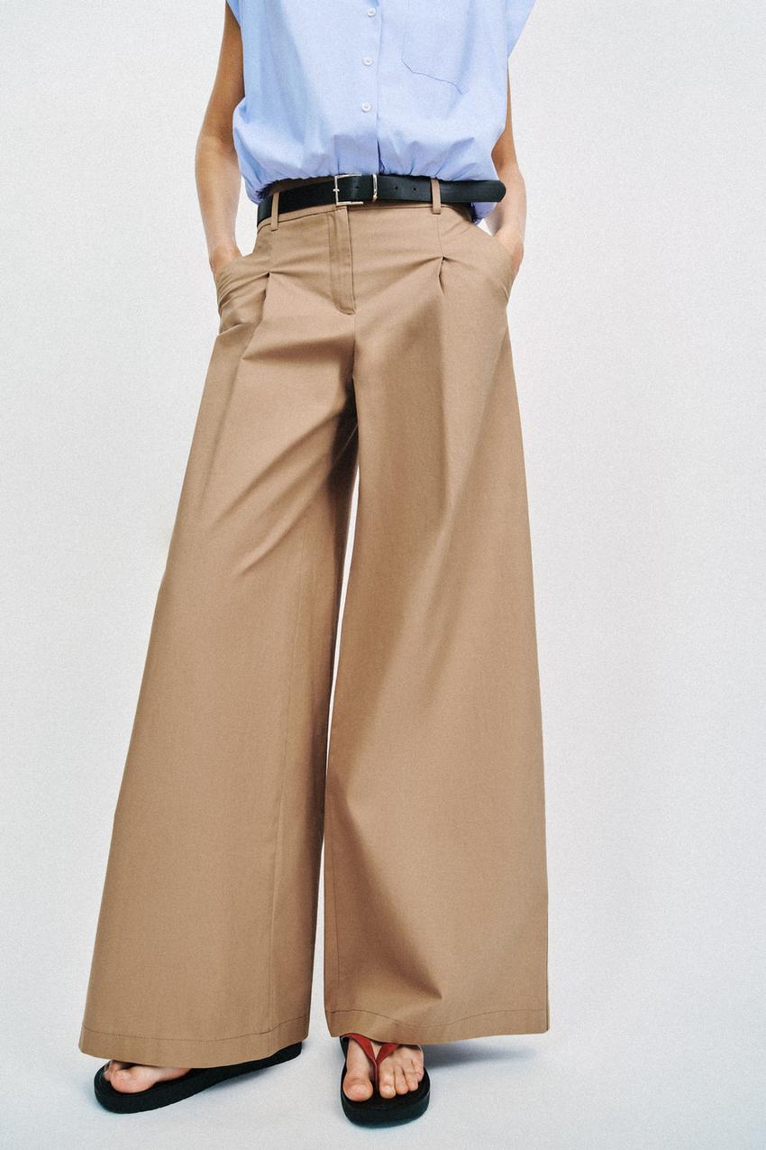 Pantalon large avec ceinture
