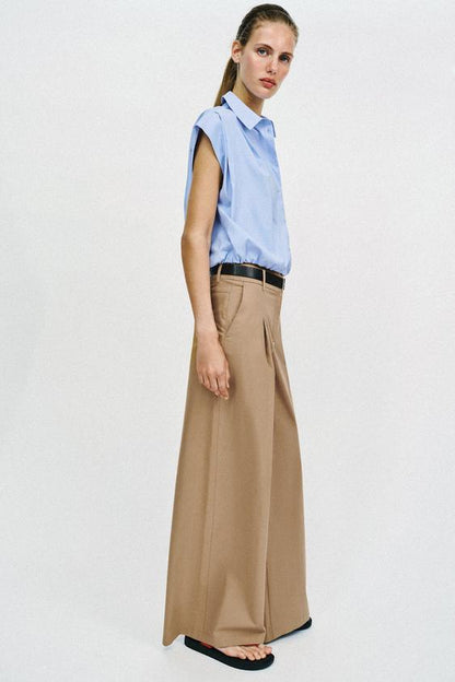 Pantalon large avec ceinture