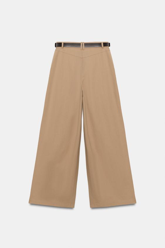 Pantalon large avec ceinture