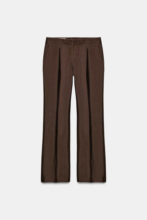 Pantalon slim satiné