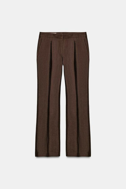 Pantalon slim satiné