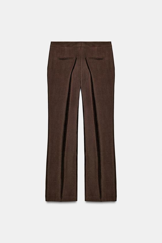 Pantalon slim satiné