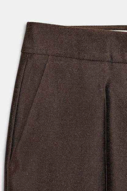 Pantalon slim satiné