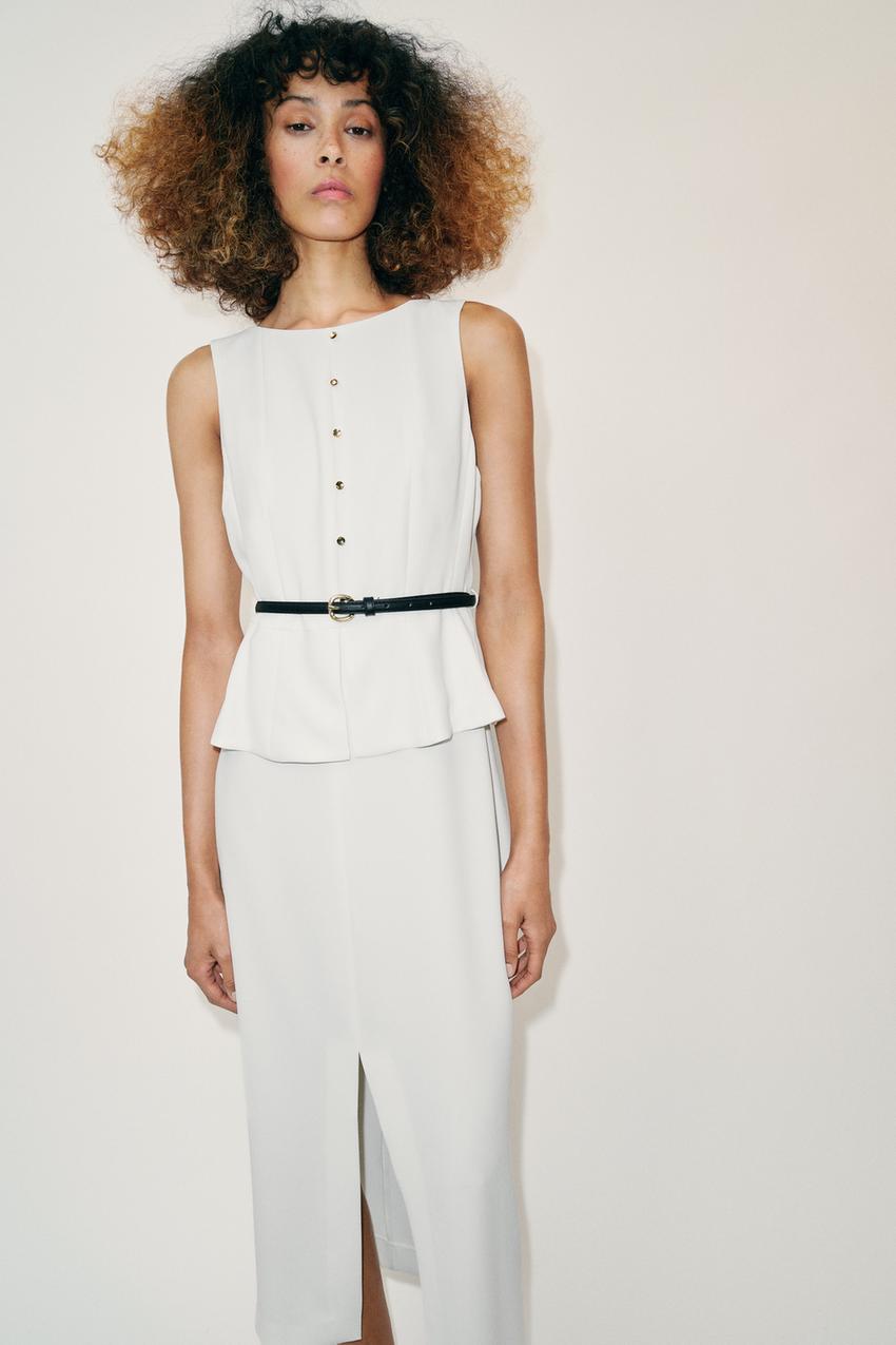 Robe midi avec ceinture