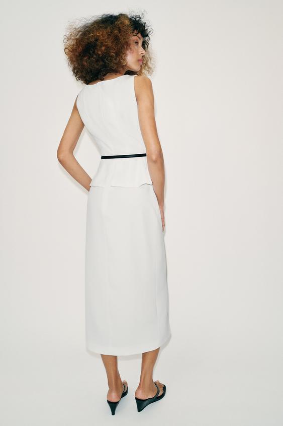 Robe midi avec ceinture