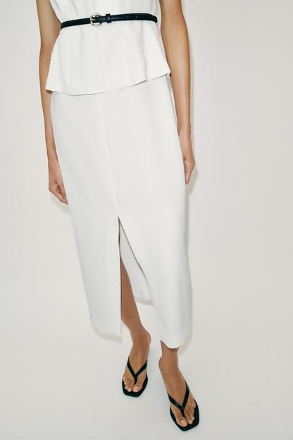 Robe midi avec ceinture