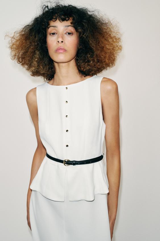 Robe midi avec ceinture