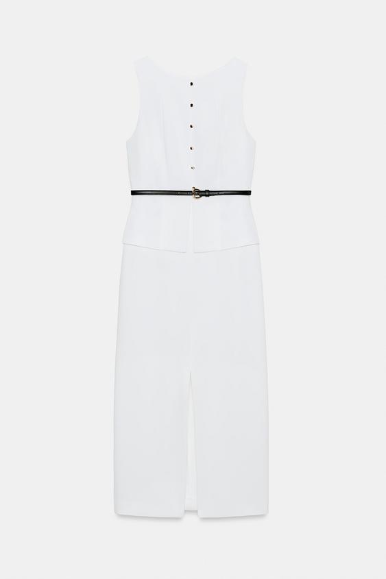 Robe midi avec ceinture