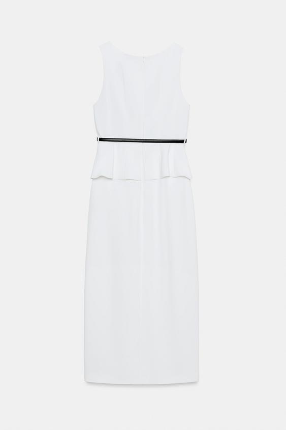 Robe midi avec ceinture