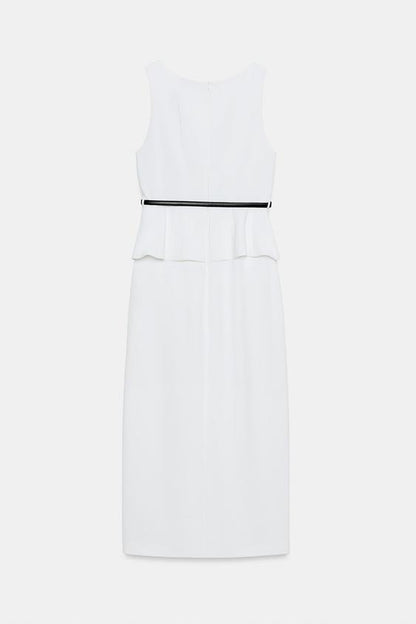 Robe midi avec ceinture
