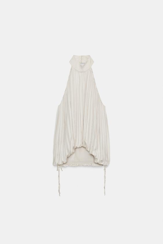 Top dos-nu plissé ZW Collection