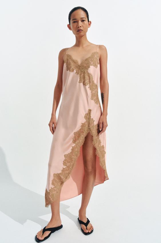 Robe satinée en dentelle ZW Collection