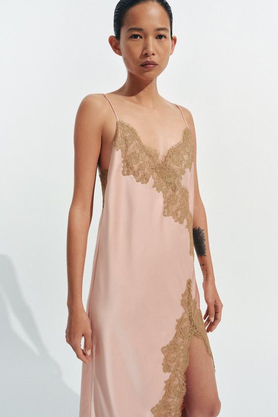 Robe satinée en dentelle ZW Collection