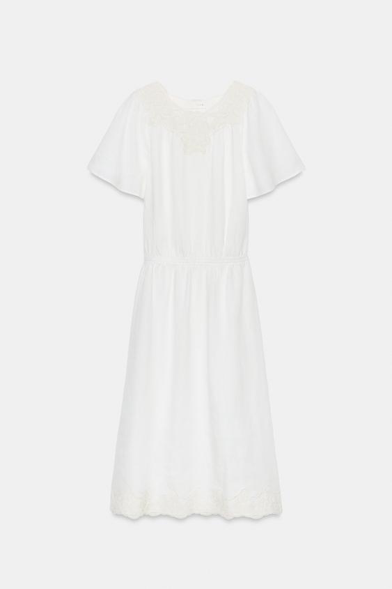 Robe 100 % lin au crochet ZW Collection