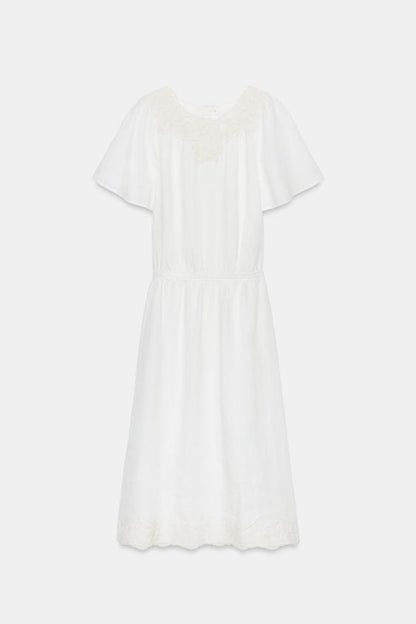 Robe 100 % lin au crochet ZW Collection