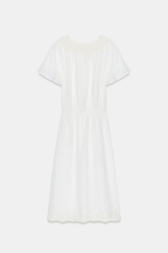 Robe 100 % lin au crochet ZW Collection