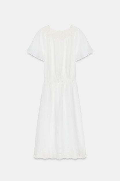 Robe 100 % lin au crochet ZW Collection