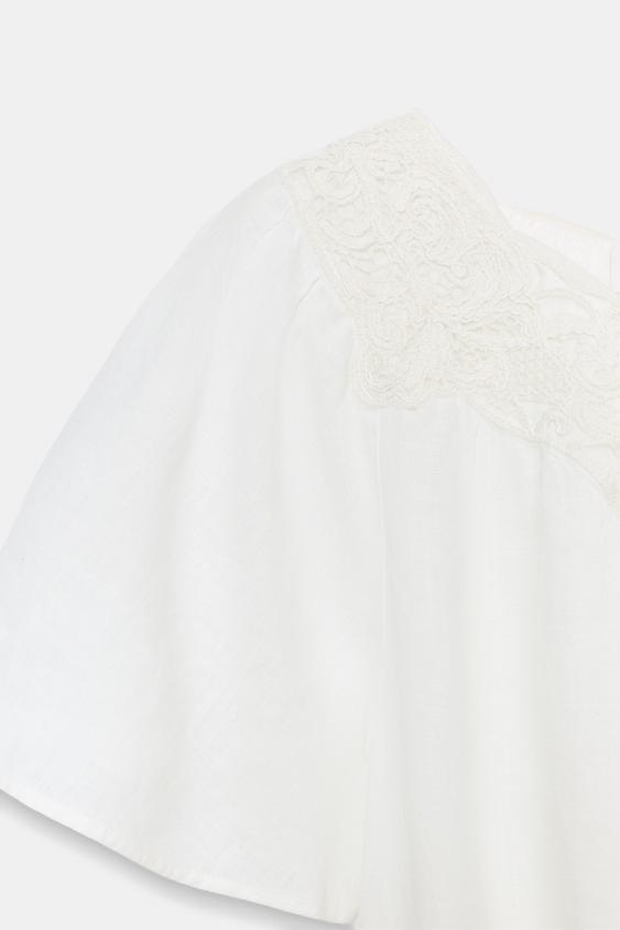 Robe 100 % lin au crochet ZW Collection
