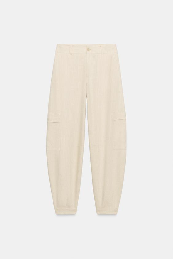 Pantalon cargo coupe barrel