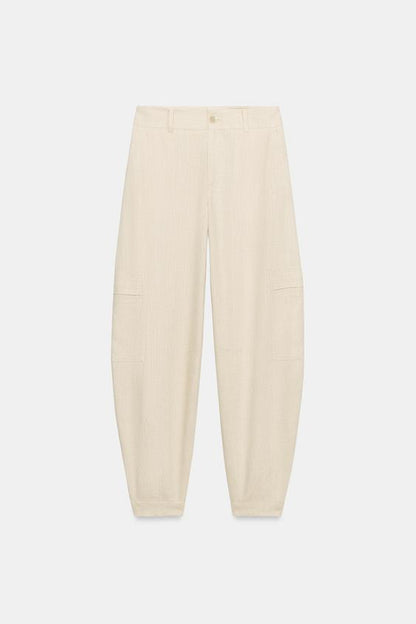 Pantalon cargo coupe barrel