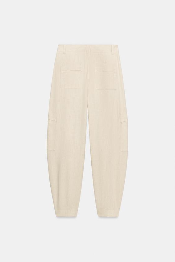 Pantalon cargo coupe barrel