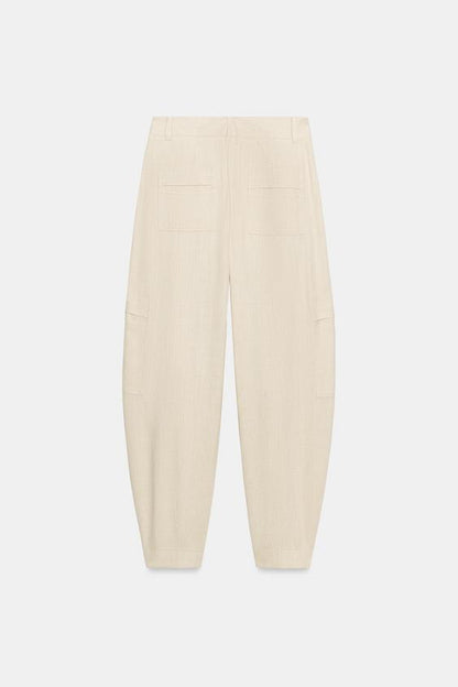 Pantalon cargo coupe barrel