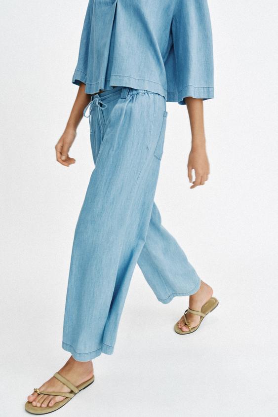 Pantalon fluide culotte