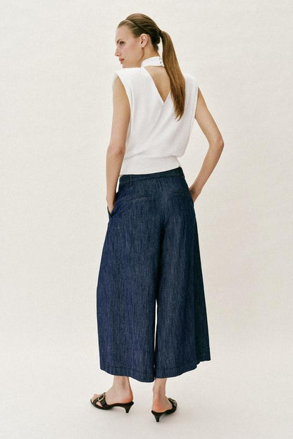 Pantalon-culotte à pinces