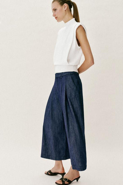 Pantalon-culotte à pinces