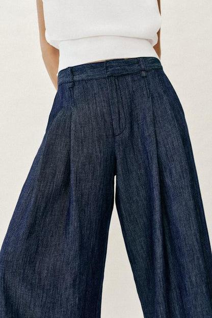 Pantalon-culotte à pinces