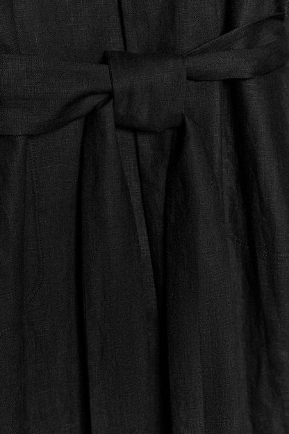 Manteau 100 % lin avec ceinture ZW Collection