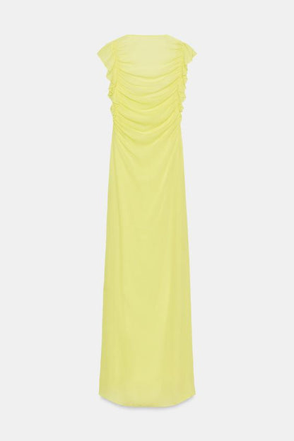 Robe longue en georgette