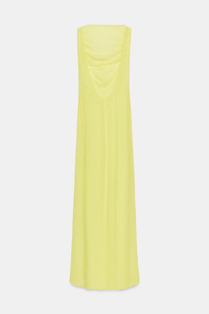 Robe longue en georgette