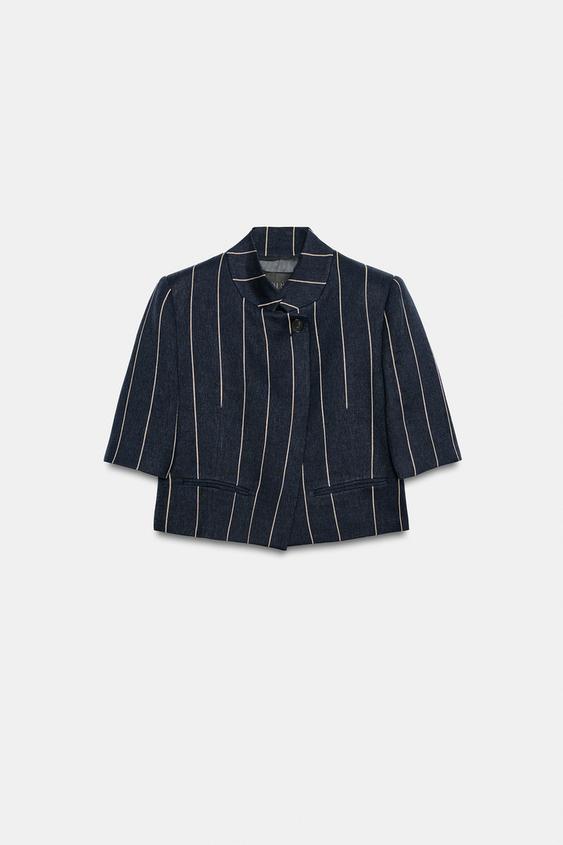 Veste à rayures en lin ZW Collection