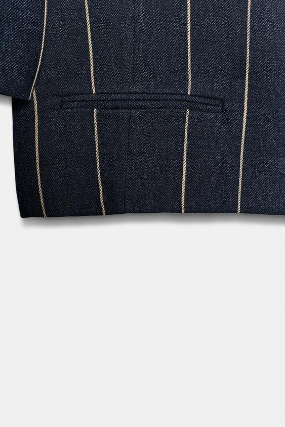 Veste à rayures en lin ZW Collection