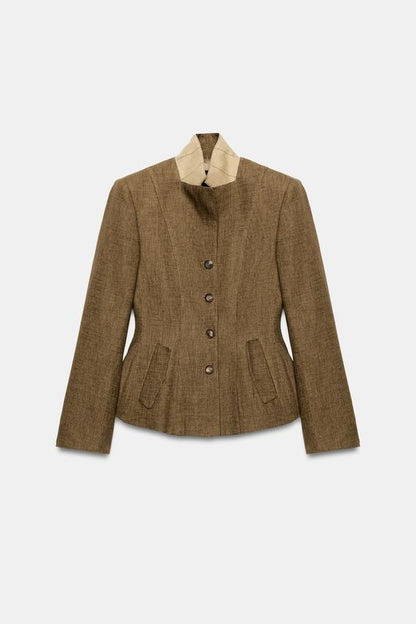 Blazer en mélange de lin ZW Collection