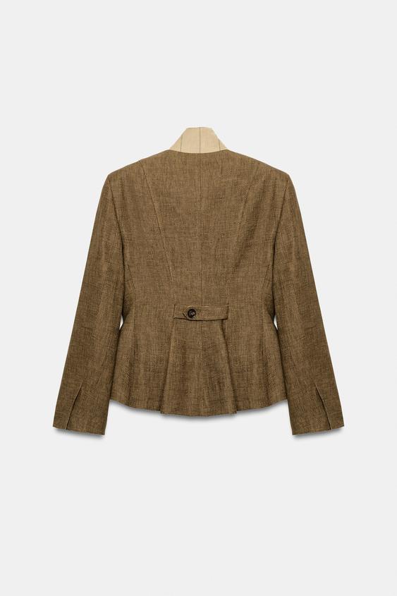 Blazer en mélange de lin ZW Collection