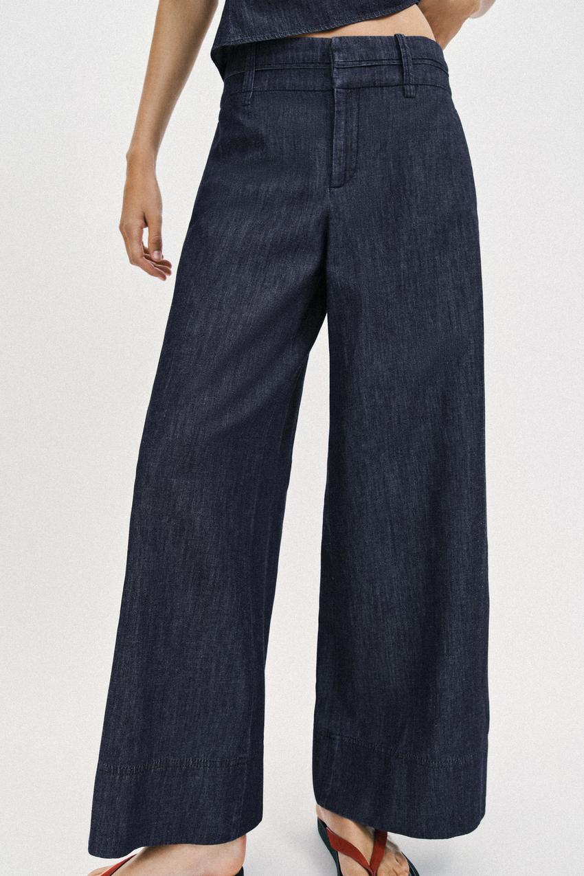 Pantalon large en lin