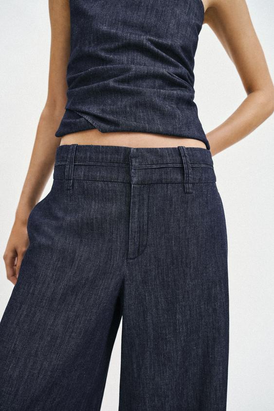Pantalon large en lin