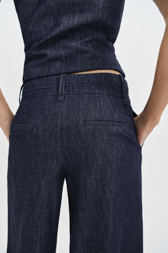 Pantalon large en lin